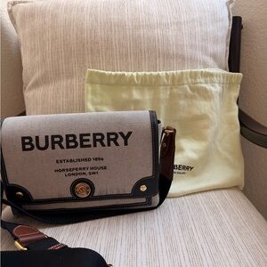 Burberry Monochrome Canvas Shoulder Bag